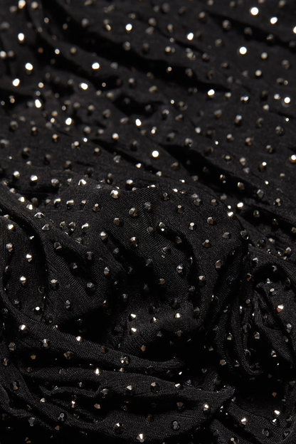 Callaha Crystal Embellished Ruched Mini Dress