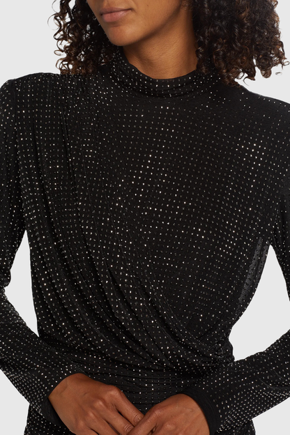 Callaha Crystal Embellished Ruched Mini Dress