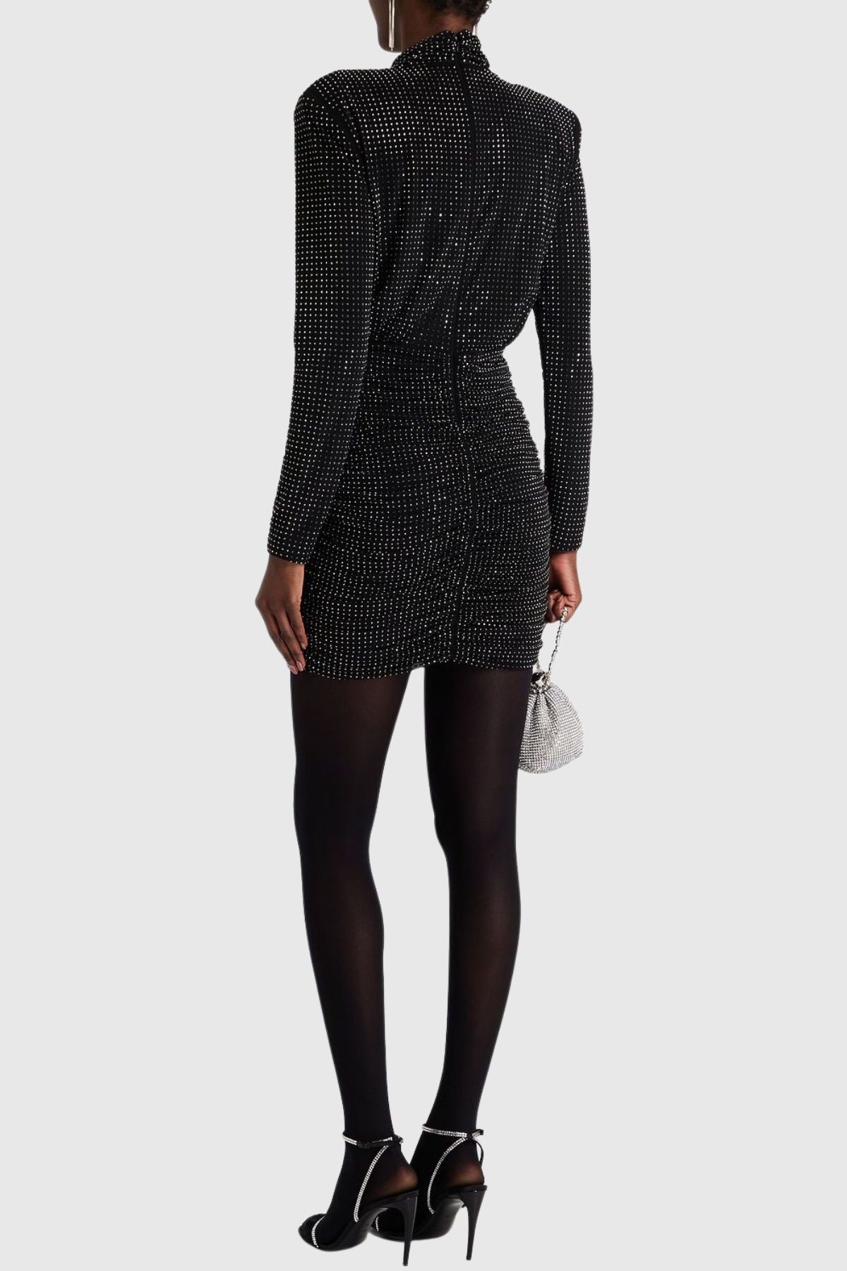 Callaha Crystal Embellished Ruched Mini Dress