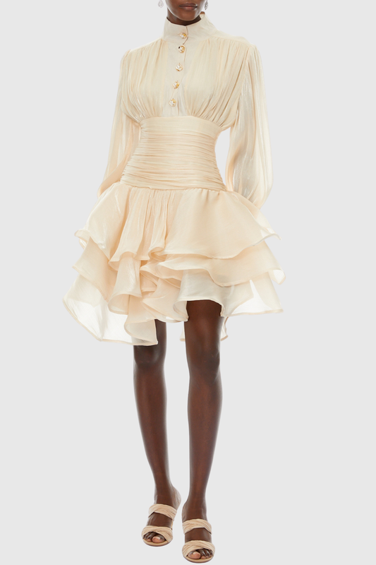 Camils Ruffle Ruched Mini Dress