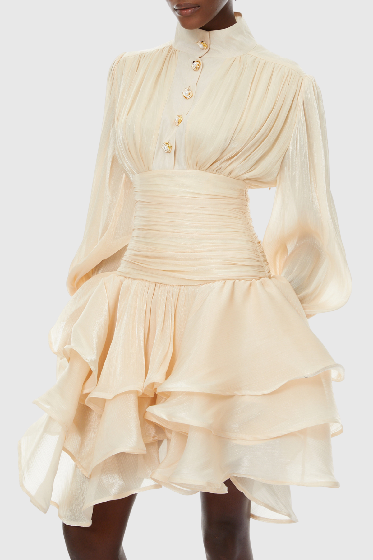 Camils Ruffle Ruched Mini Dress
