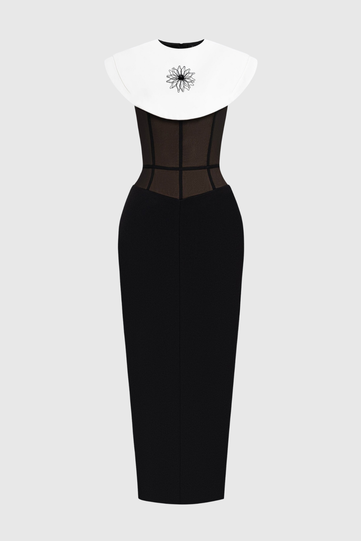 Capri Cape Corset Midi Dress