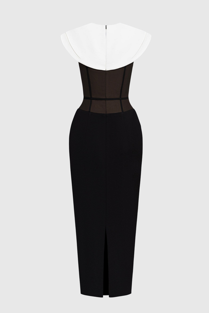 Capri Cape Corset Midi Dress