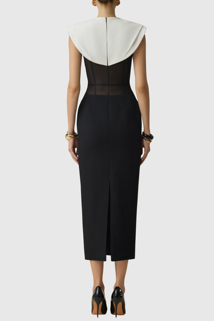 Capri Cape Corset Midi Dress