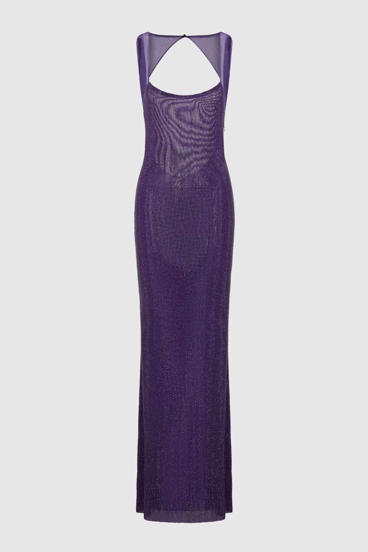 Caria Crystal Embellished Backless Maxi Dress - Purple