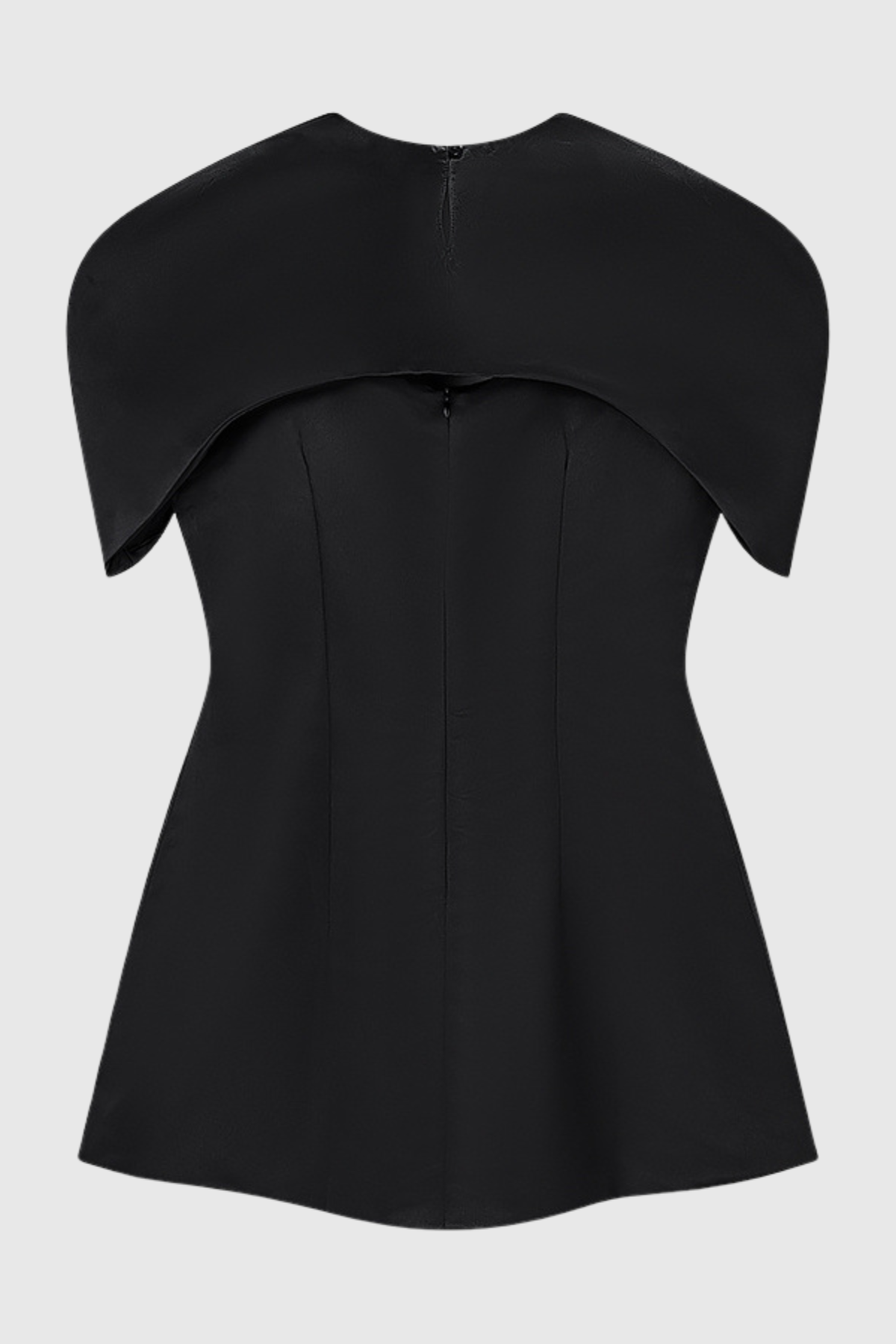 Carlotta Cape Sculptural Top & Maxi Dress Set - Black