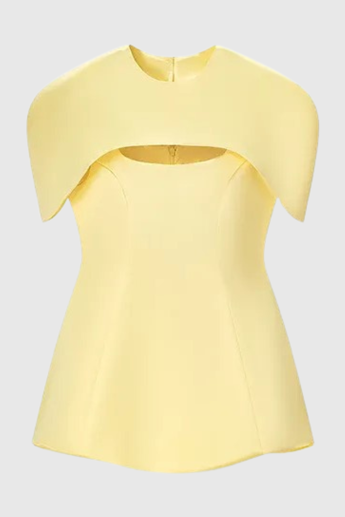 Carlotta Cape Sculptural Top & Maxi Dress Set - Yellow