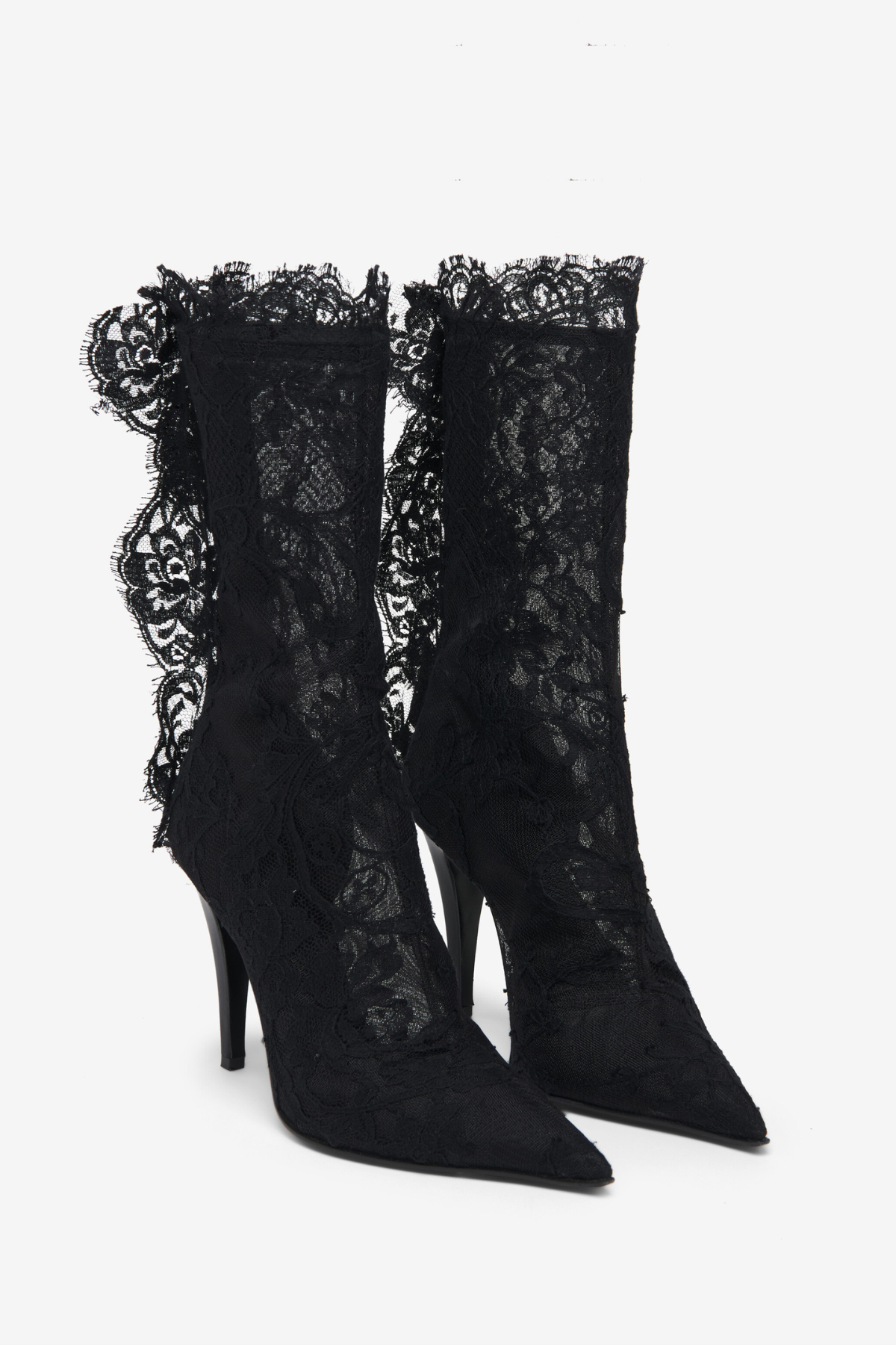 Cassiel Lace Ankle Boots - Black
