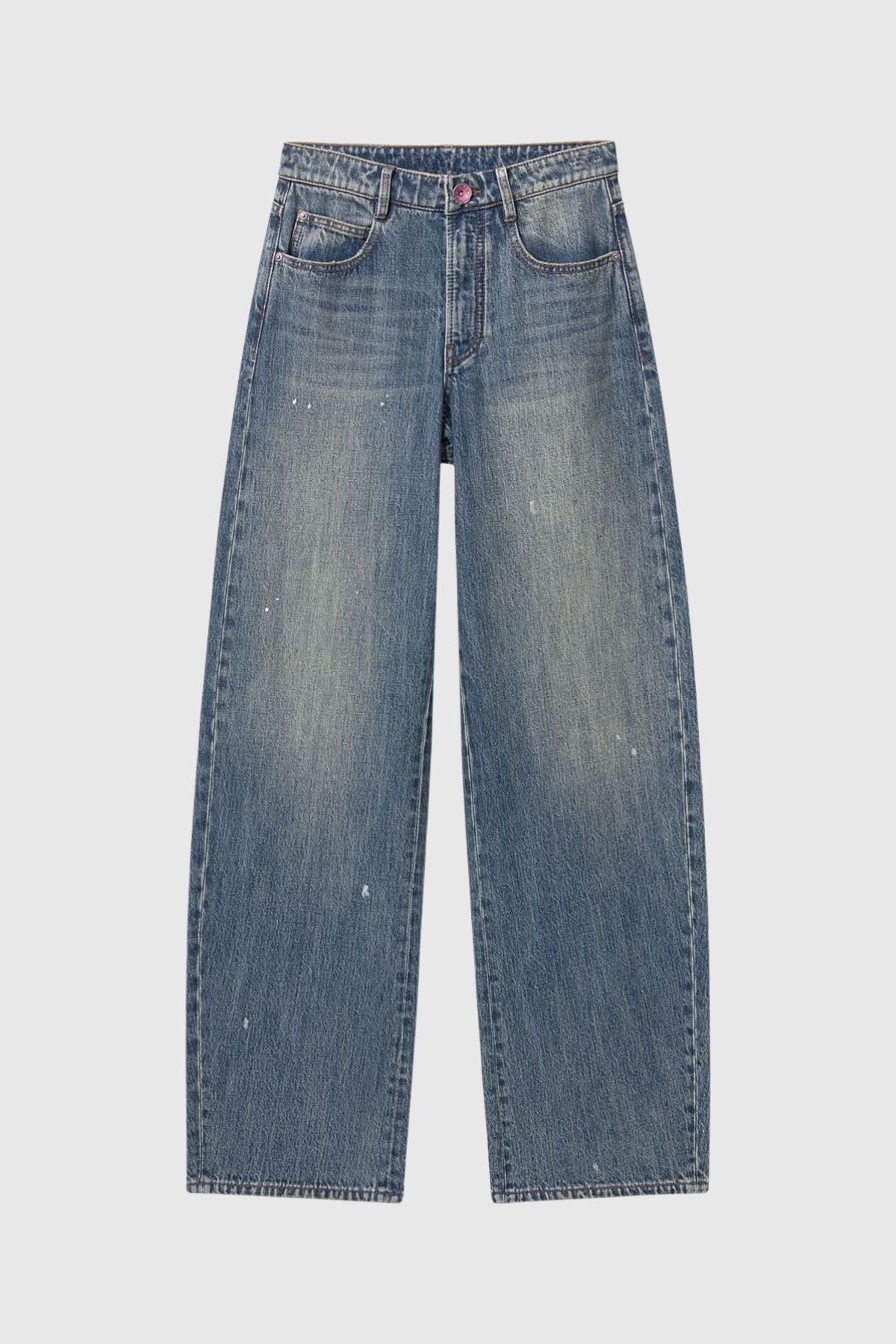 Cecile Bow Print Barrel Jeans