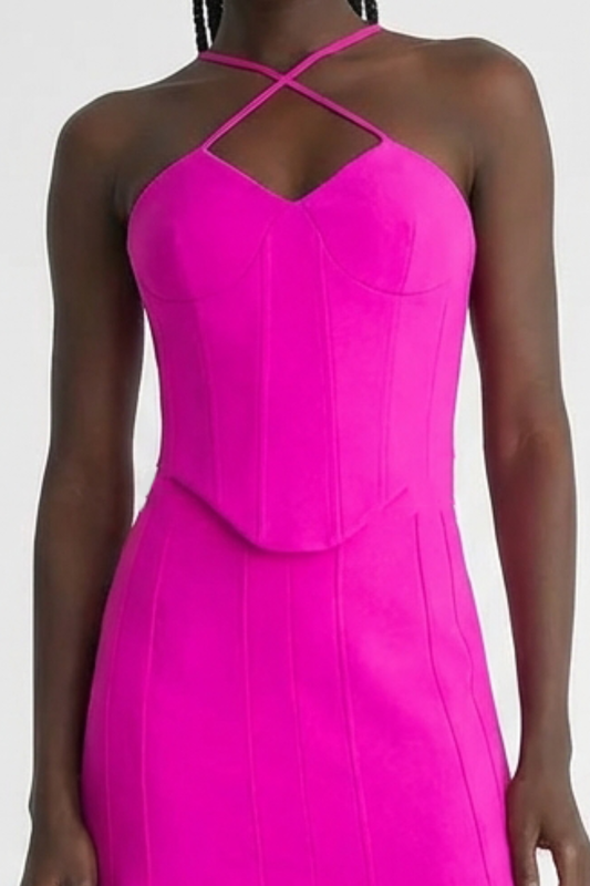 Cedric Halter Corset - Pink
