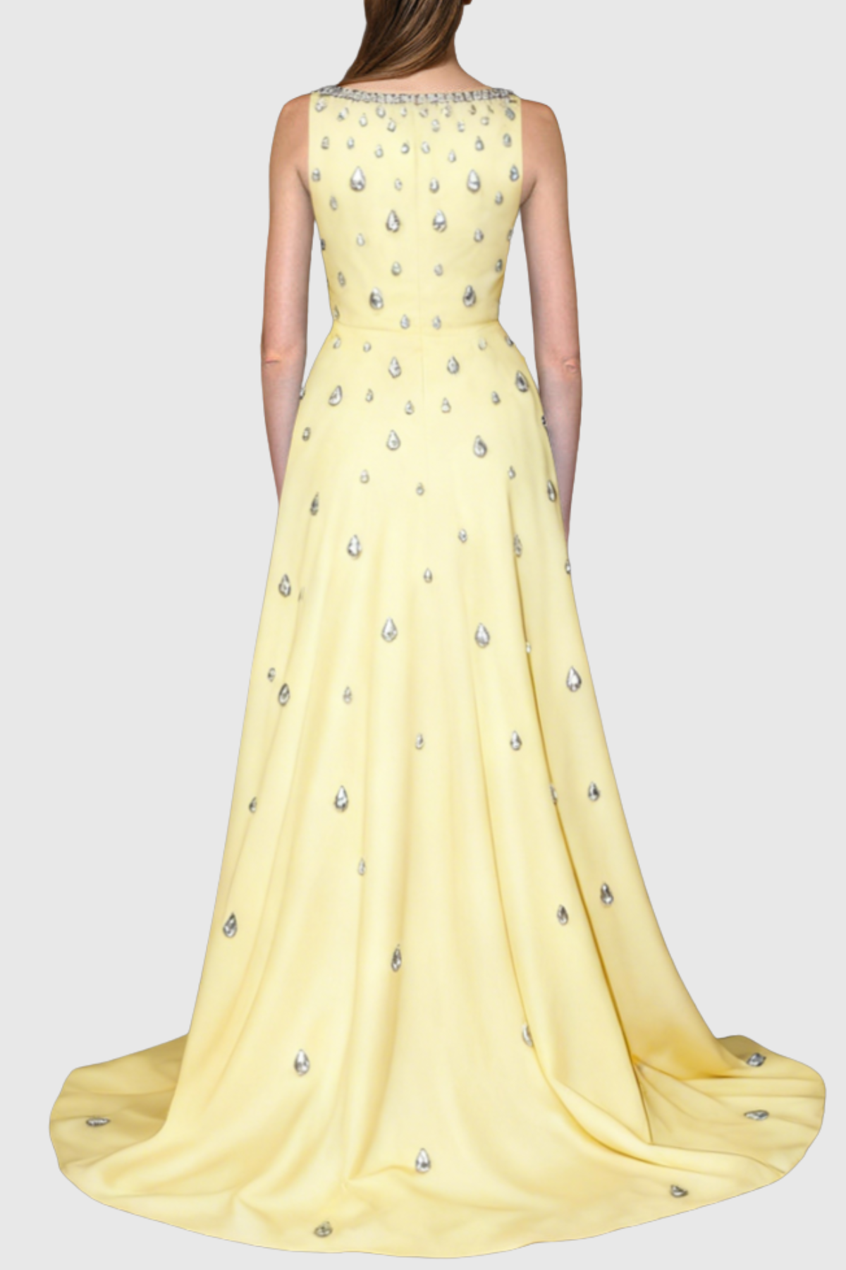 Celyn Crystal Embellished Maxi Dress - Yellow