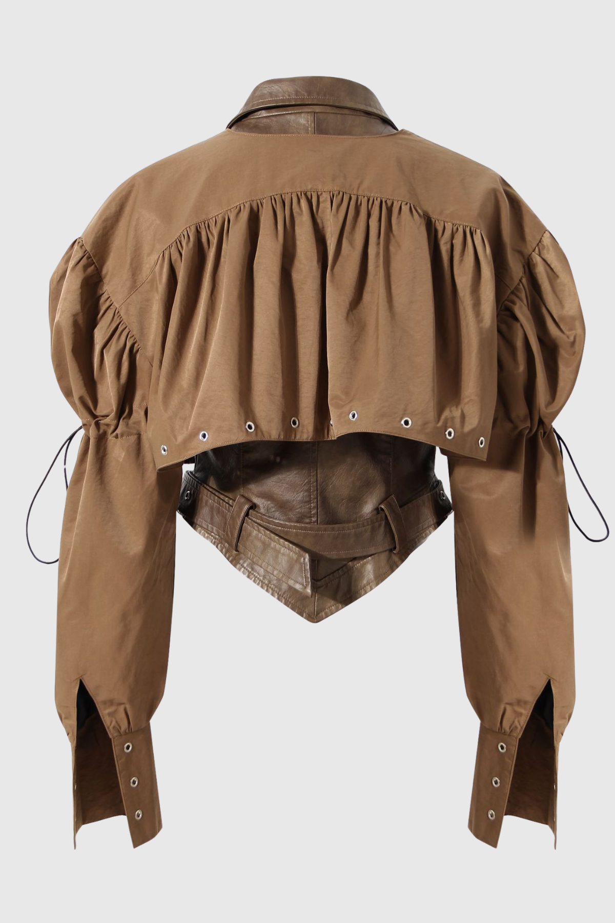 Chapa Faux Leather Jacke - Brown