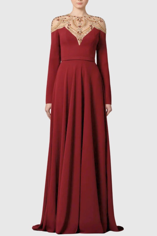 Chode Crystal Embellished Maxi Dress