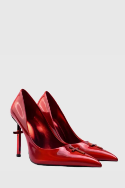 Ciara Cross Pumps - Red