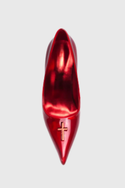 Ciara Cross Pumps - Red