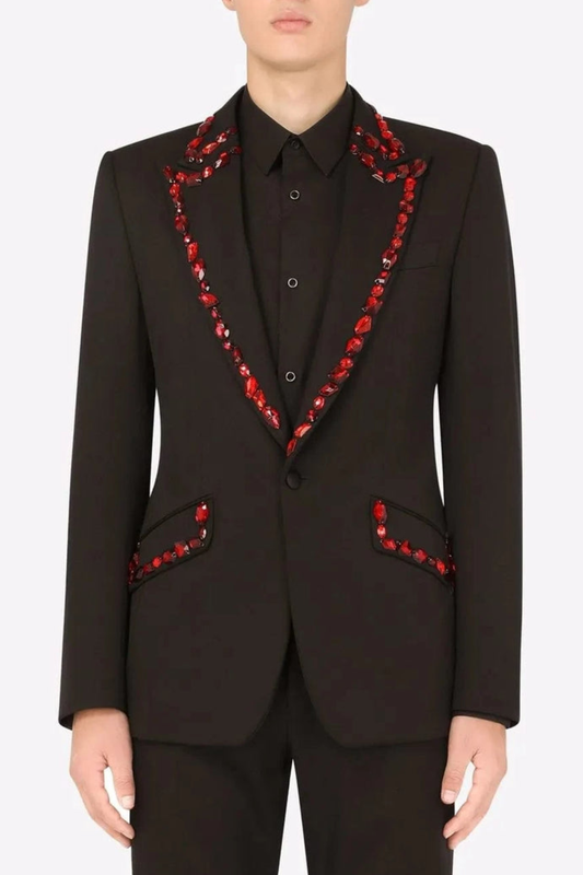 Cicero Rhinestone Embellished Blazer