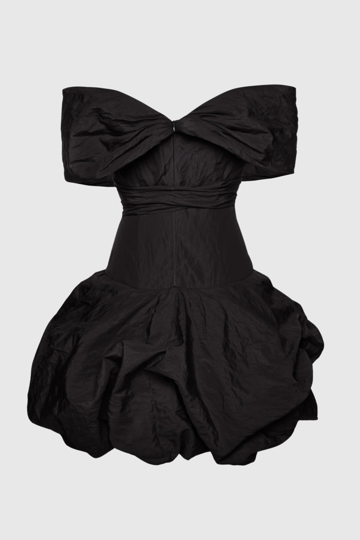 Cinnamia Off Shoulder Floral Mini Dress - Black