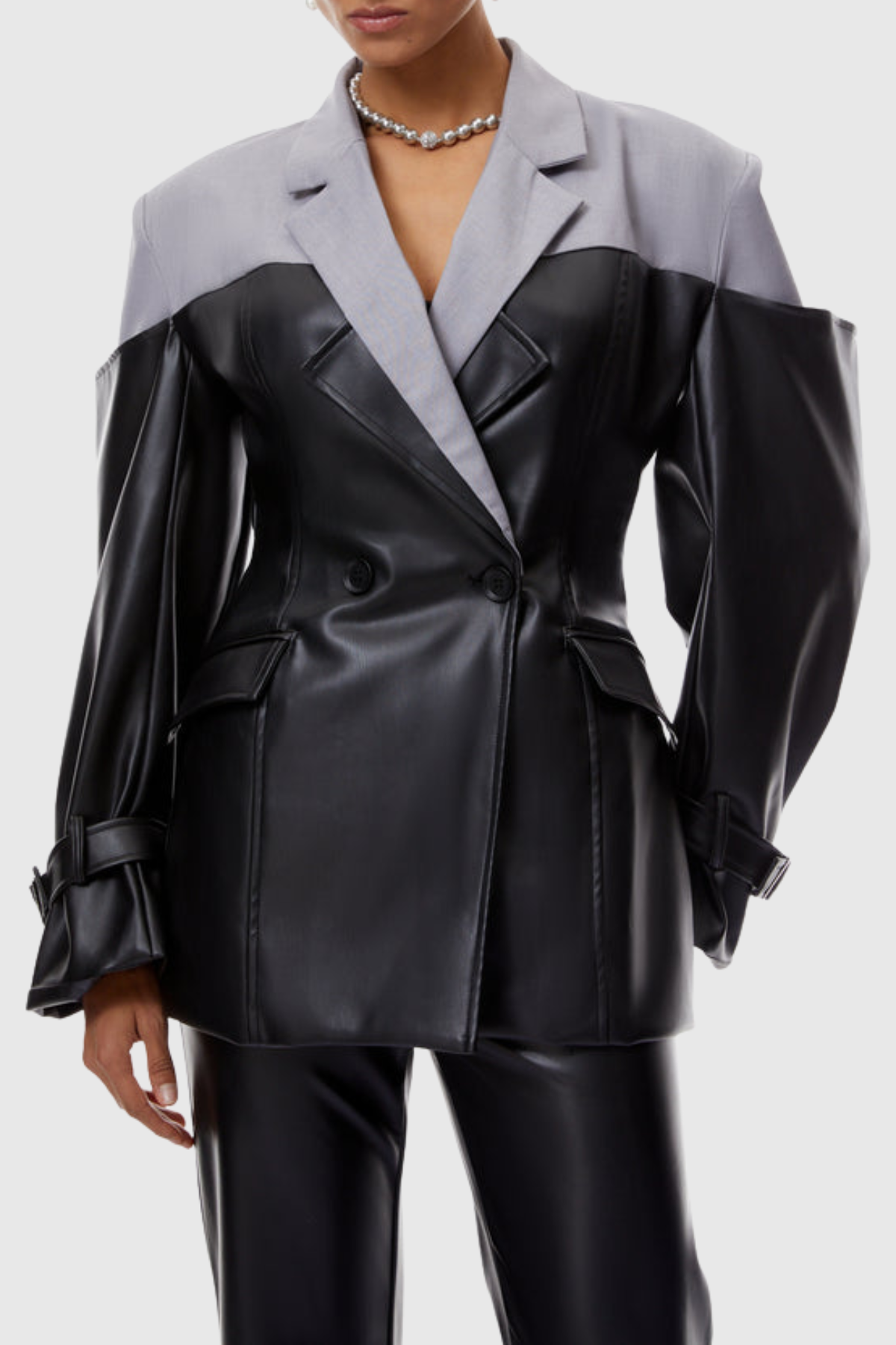 Clarice Leather Patchwork Jacket
