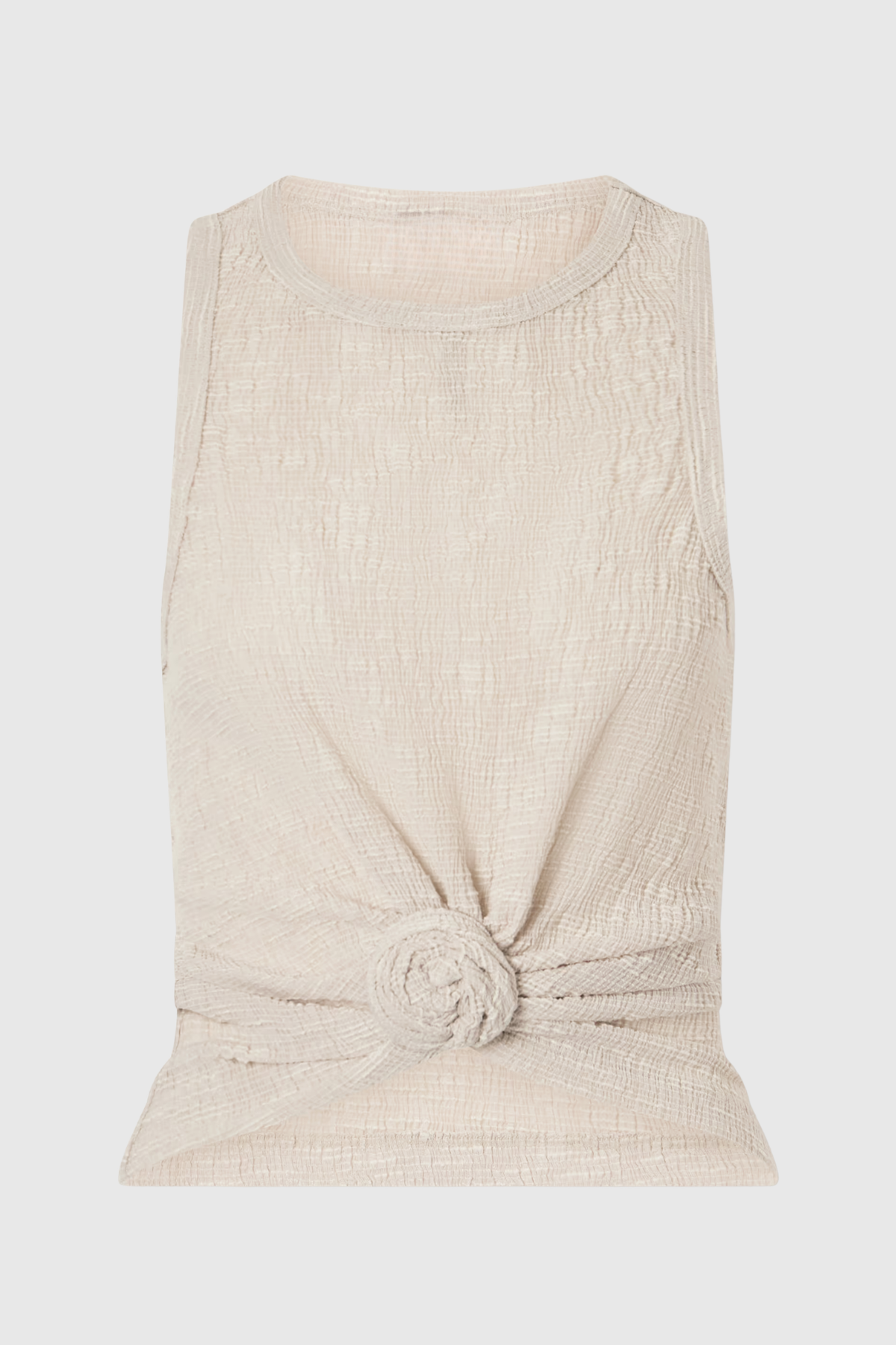 Claudas Knotted Top - Beige