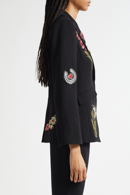 Claudra Embroidered Blazer & Pants Set