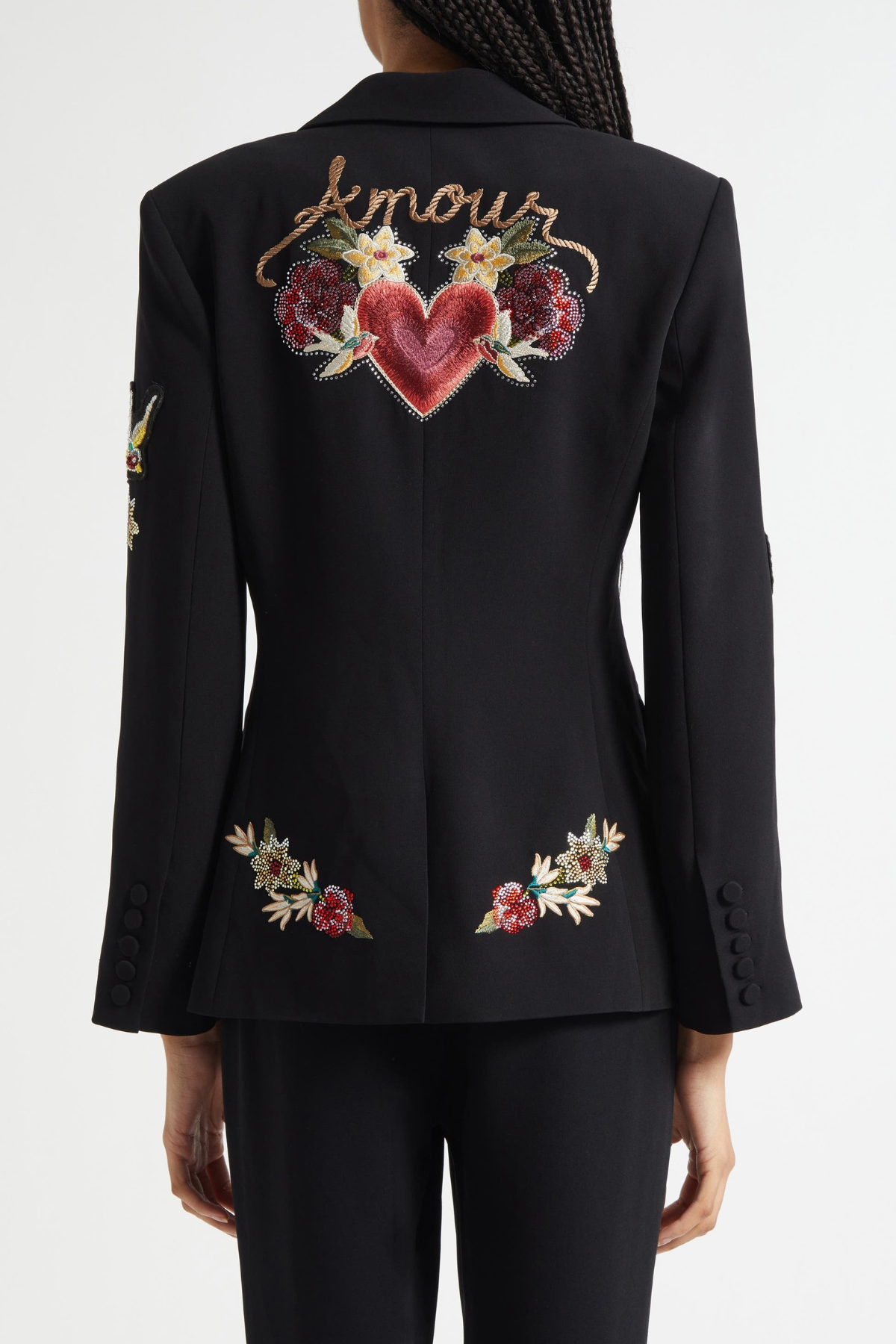 Claudra Embroidered Blazer & Pants Set