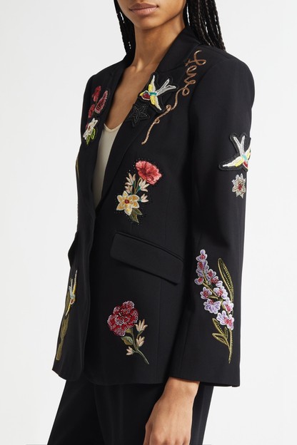 Claudra Embroidered Blazer & Pants Set