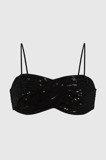 Cleeve Crystal Bra - Black