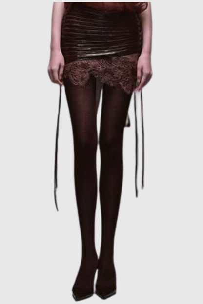 Coeno Lace Top & Mini Skirt Set