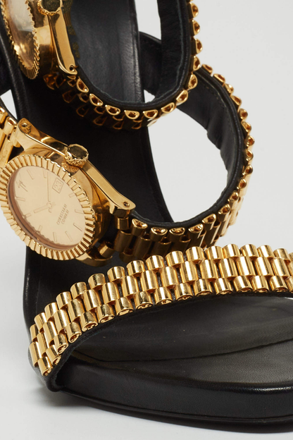 Colera Watch Strap Sandals - Black