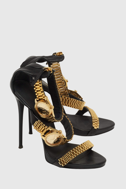 Colera Watch Strap Sandals - Black