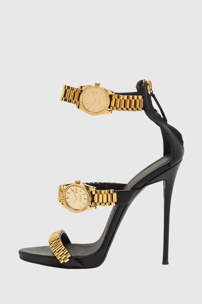 Colera Watch Strap Sandals - Black