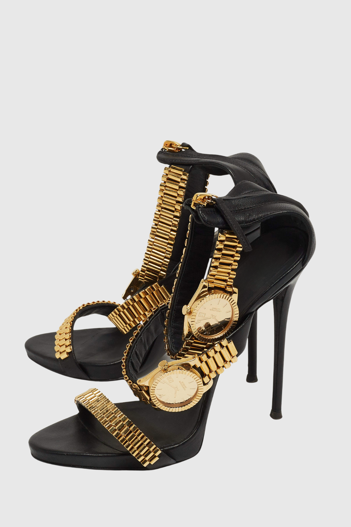 Colera Watch Strap Sandals - Black