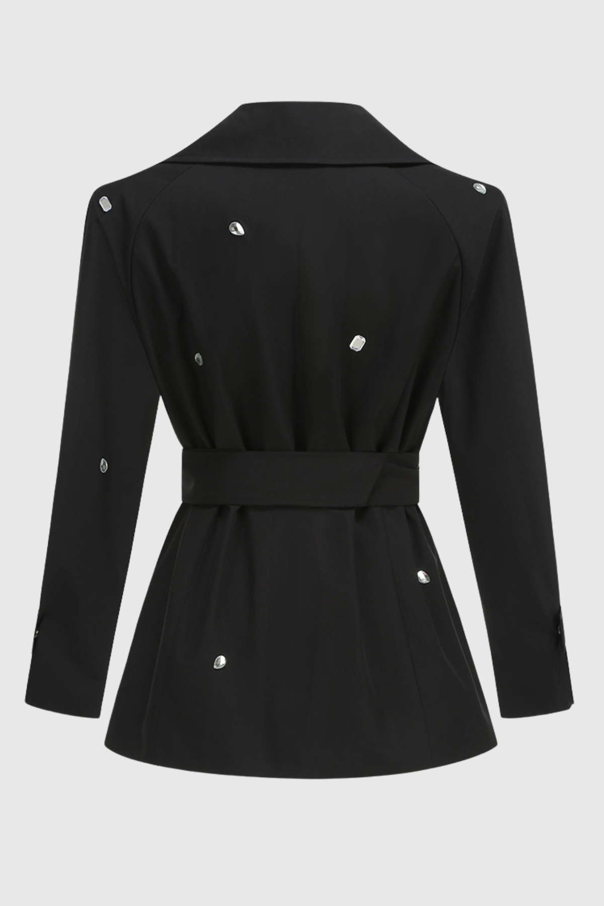 Colta Crystal Embellished Trench Coat