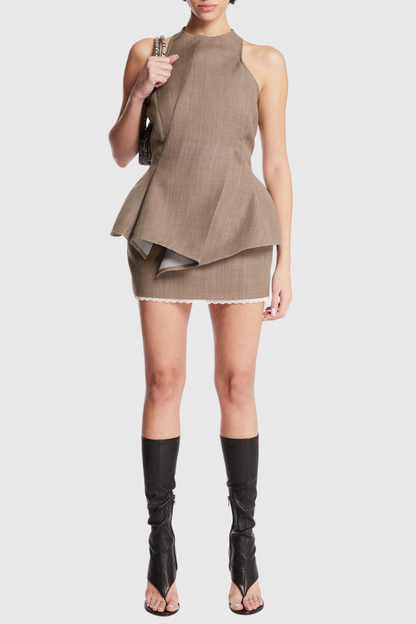 Cometa Lace Trim Mini Skirt