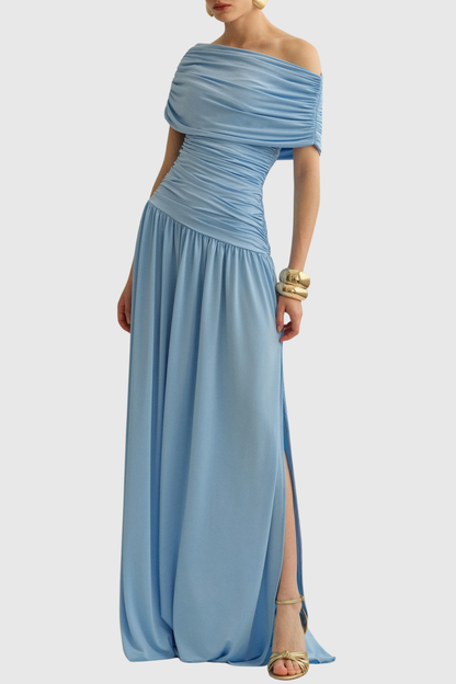 Coraha Off Shoulder Ruched Maxi Dress