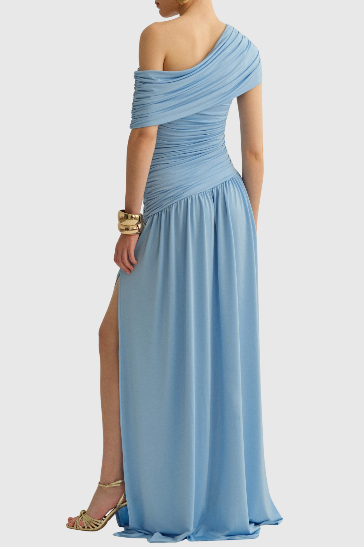 Coraha Off Shoulder Ruched Maxi Dress