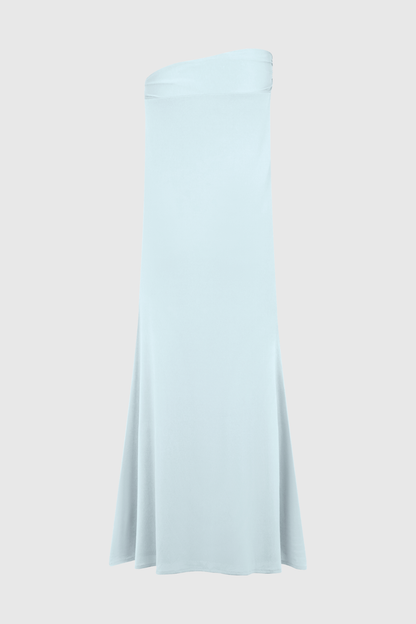 Cornela Floral Embellished Top & Maxi Skirt Set - Blue