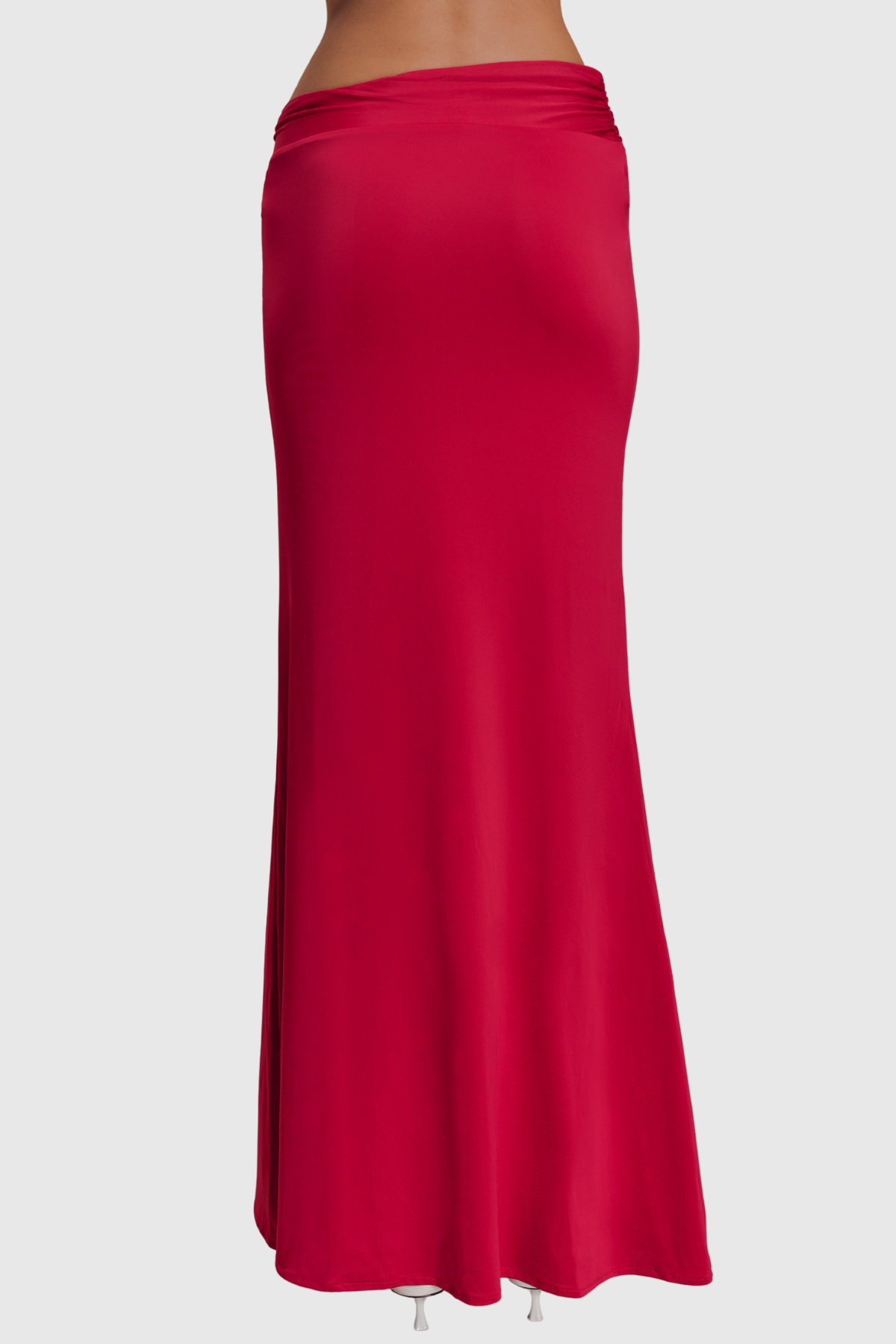 Cornela Floral Embellished Top & Maxi Skirt Set - Red