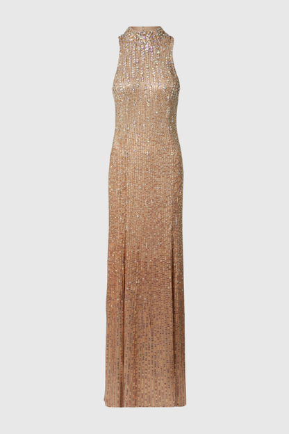 Cosetta Sequin Embellished Sleeveless Maxi Dress