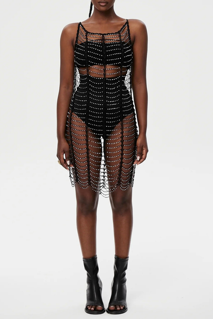 Cristal Beaded Mini Dress