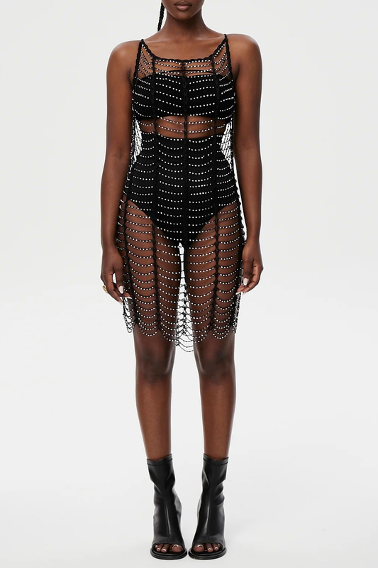Cristal Beaded Mini Dress
