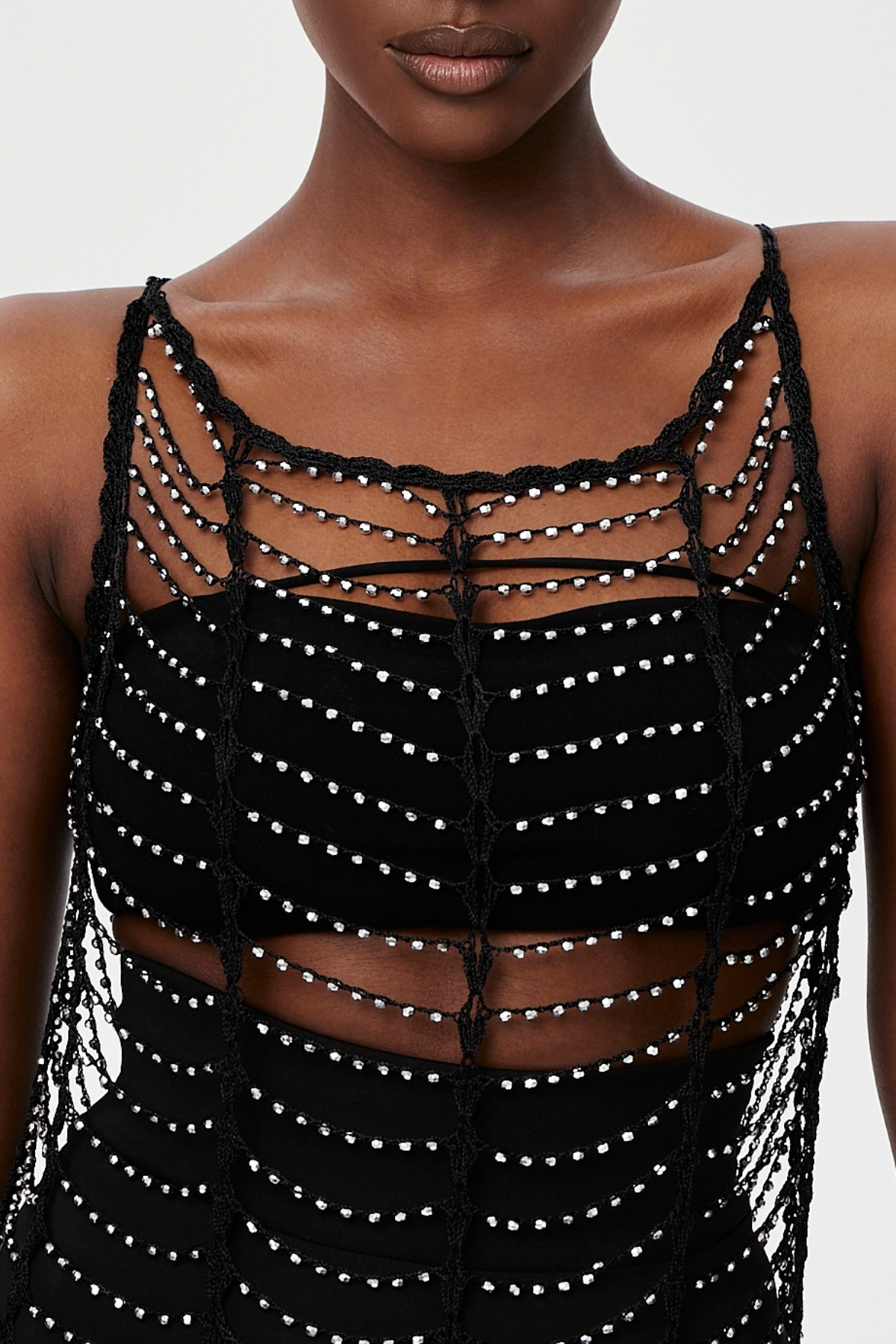 Cristal Beaded Mini Dress