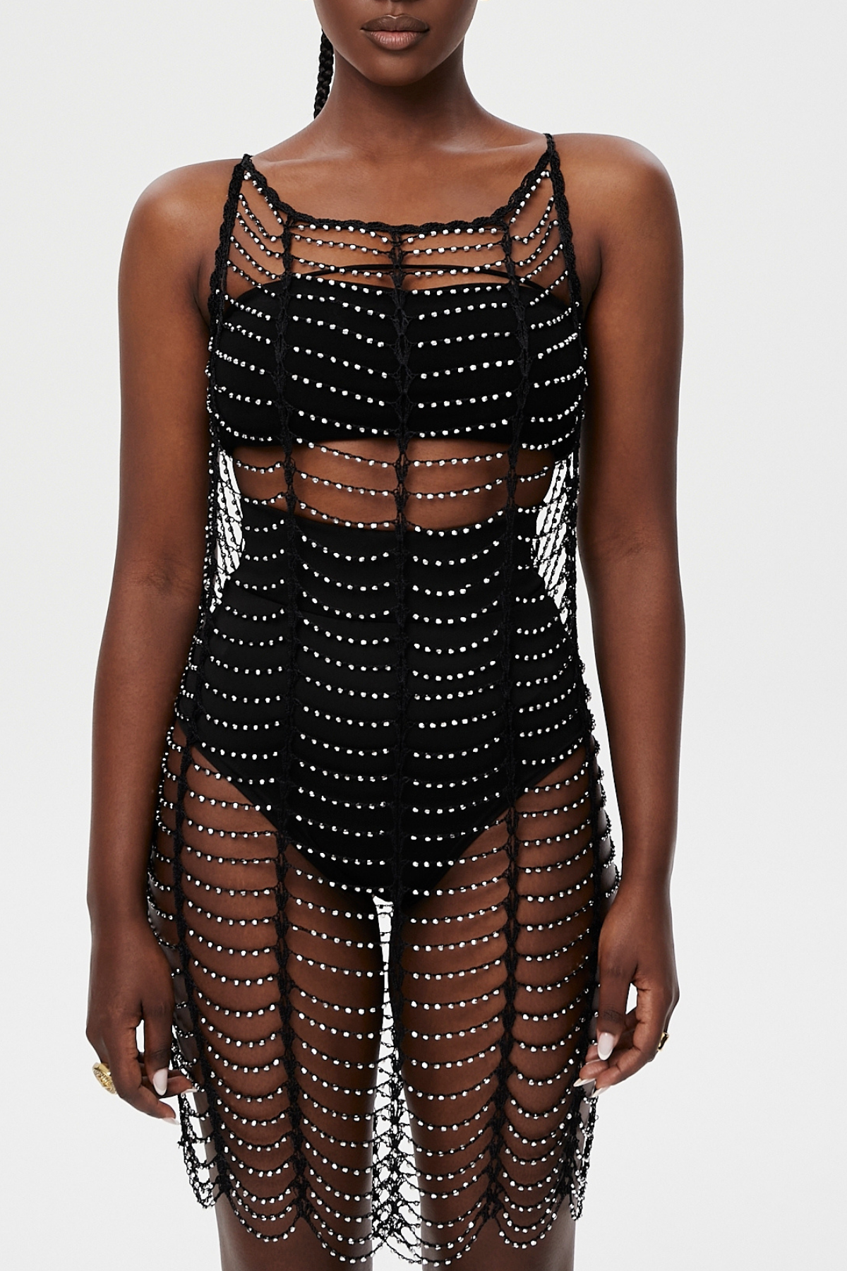 Cristal Beaded Mini Dress