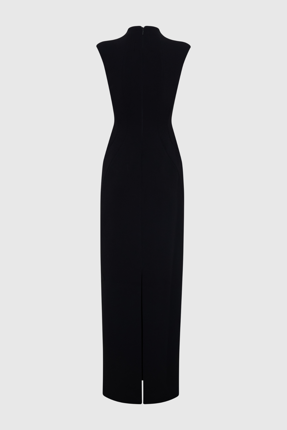 Croia Sleeveless Cutout Buttoned Embellished Maxi Dress - Black