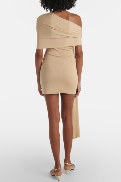 Cullen One Shoulder Draped Mini Dress