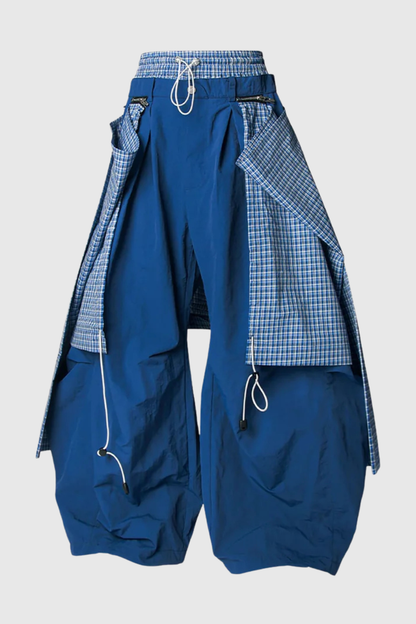 Cyfel Plaid Layer Parachute Pants