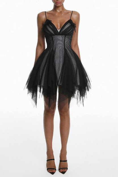 Daena Chiffon Panel Mini Dress