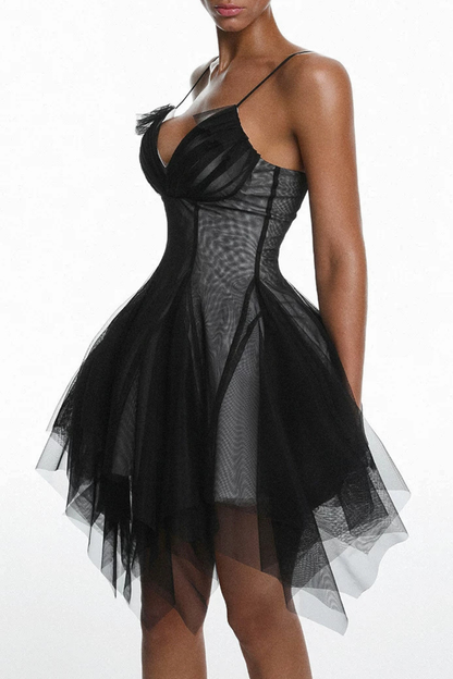Daena Chiffon Panel Mini Dress