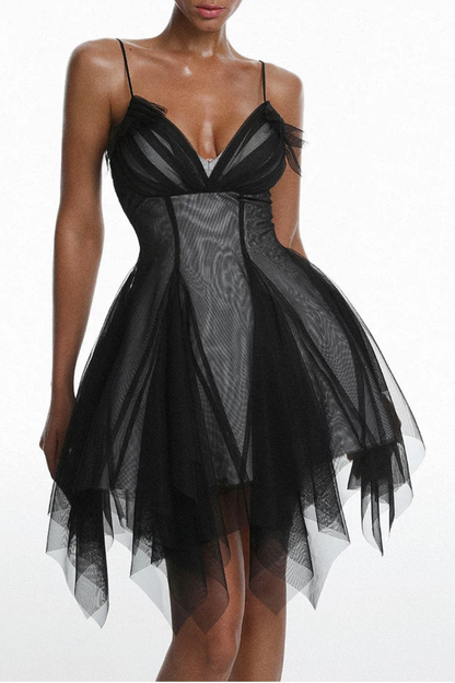 Daena Chiffon Panel Mini Dress