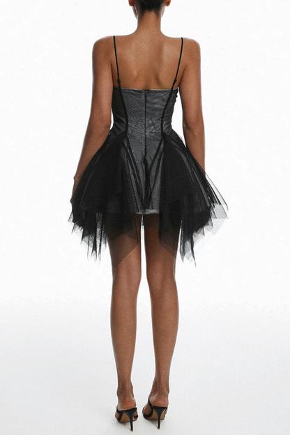 Daena Chiffon Panel Mini Dress